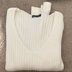 Brandy Melville Ivory Ribbed Sweater